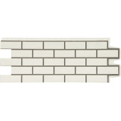 Фасадная панель Grand Line Состаренный кирпич Design молочный со швом